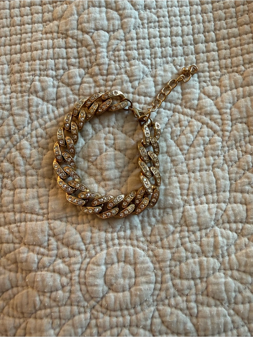 Gold Crystal Link Bracelet - Elegant Womenβs Jewelry